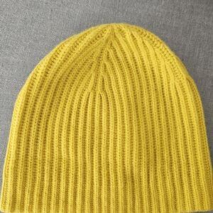 Club Monaco Vibrant Yellow Ribbed Beanie